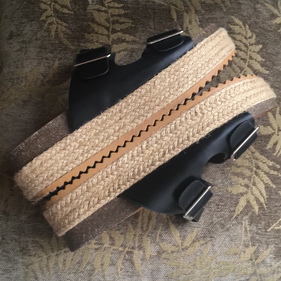 PULL & BEAR Platform Cork Sandals - Picture 4 of 4